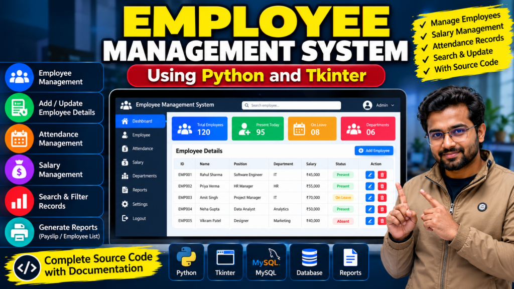 Employee management system project in Python