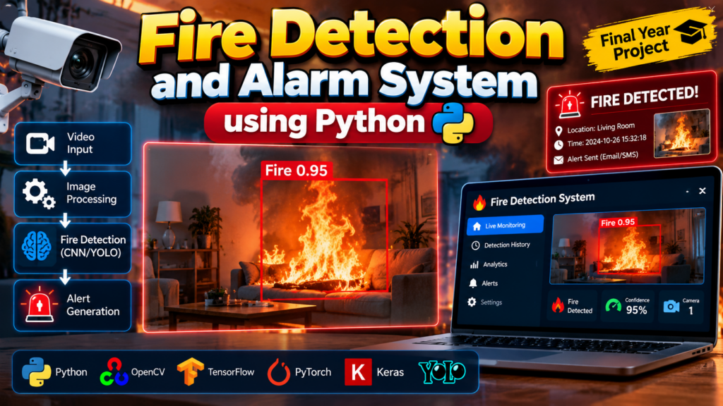 Fire Detection and Alarm System Using Python