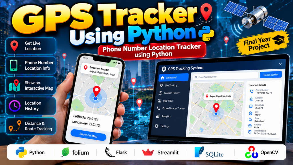 GPS Tracker Using Python and Phone Number Location Tracker