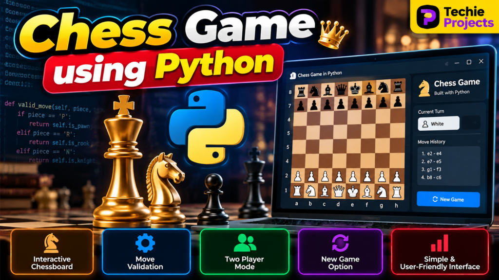 Chess game using Python with a digital chessboard