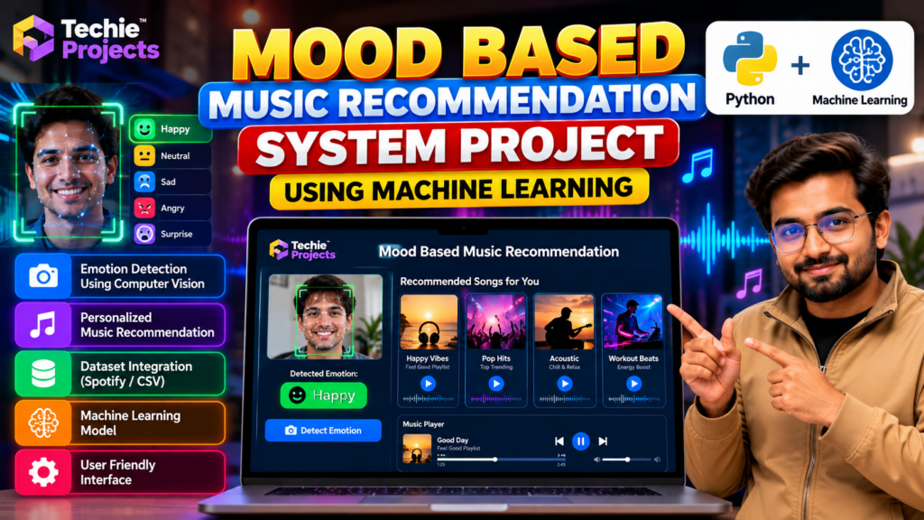 Emotion based music recommendation system using Python and machine learning