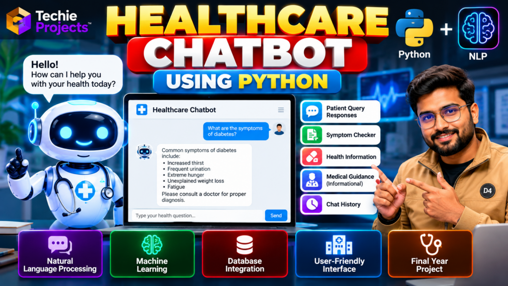 Healthcare chatbot using Python with an AI chatbot interface