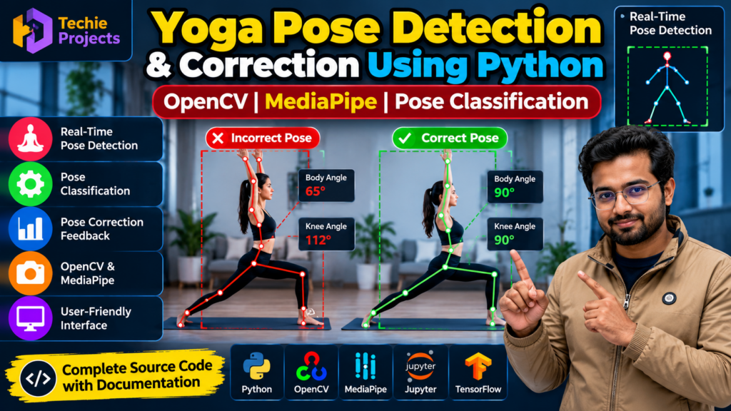 Yoga pose detection and correction using Python with OpenCV and MediaPipe