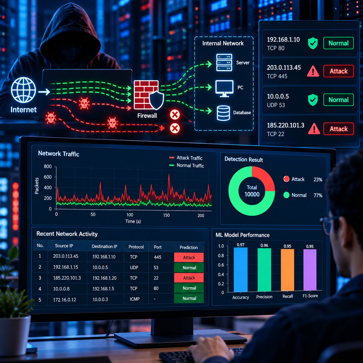 Intrusion detection system using machine learning